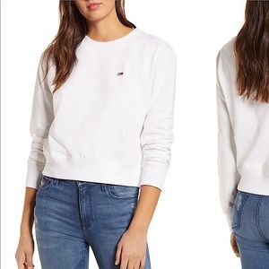 Tommy Hillfigure white crew neck sweater